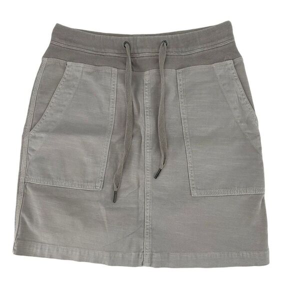 James Perse Skirt Size 1 US Size S Khaki Tan Drawstring Mini Pockets Gorpcore - Picture 1 of 8